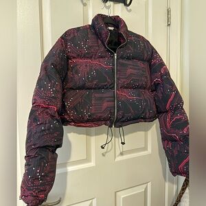 IHeartRaves Circuit Board Cropped Puffy Jacket